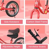Bicicleta Sin Pedales con Freno de 2-6 años, Bici Equilibrio de 14 Pulgadas con Caballete y Timbre, Altura de Sillín Regulable, hasta 40kg, Juguetes para Niña y Niños - details 4