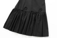 TRAFZA-Vestido corto informal para mujer, traje sin mangas con cuello redondo, lazo decorativo y cremallera, 4 colores, 2024 - details 16