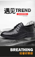 Primera capa de piel de oveja de los hombres de negocios casual zapatos de cuero formal zapatos de los hombres. - details 3