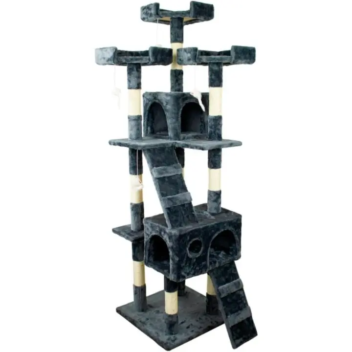 Rascador de Árbol para Gato Modelo Tom Grande 4 Alturas Soporta hasta 10kg Plataformas y Refugios - 1