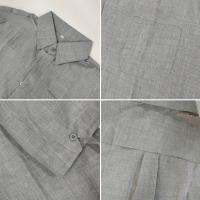 Camisas de Lino y Algodón para Hombre Camisas Informales de Manga Corta, Blusas Sólidas con Cuello Girado, Camisas Formales de Playa, Ropa de Verano - details 3