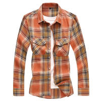Camisa de manga larga a cuadros a rayas para hombre, camisas clásicas de oficina de un solo pecho, Camisa informal a la moda de otoño, 7XL - details 29
