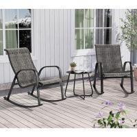 Mecedor de Patio, Resistente a la Intemperie, Ligero, Sillón Relax para Interior, Exterior(Azul, 3PC) - details 22