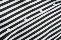 Polka dot print women summer short sleeve striped bow elegant vintage 50s party dress - details 27