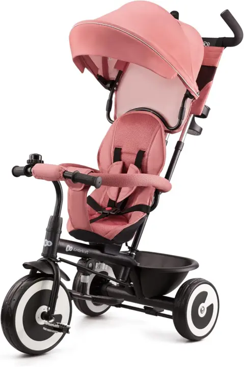 Triciclo Evolutivo, Bicicleta Sin Pedales, Bicicleta Bebe, Plegable, Para Niños, Cinturón, Con Accesorios, Portavasos, Cesta, 9 Meses a 25 kg, Verde - 1