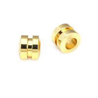 Gran Espaciador de Cilindro de Latón Dorado de 18K Accesorios para Hacer Pulseras - details 24