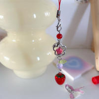 Encanto de Teléfono de Fresa Y2K Cadena de Teléfono de Frutas Lindas para Chicas - details 7