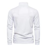 Polos hombre manga larga ropa hombre día del padre 2025 nuevos hombres ciervos bordado Polo camisas Color sólido manga larga negocios sociales hombre - details 6