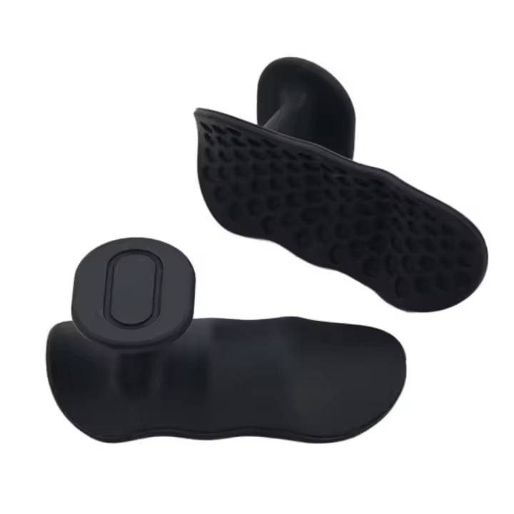 Empuñaduras de silicona para levantamiento de pesas, ejercitador de dedos, fortalecedor de agarre, almohadillas de barra, tiradores, pinza de Palma resistente, 2 uds. - 1