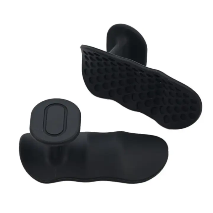 Empuñaduras de silicona para levantamiento de pesas, ejercitador de dedos, fortalecedor de agarre, almohadillas de barra, tiradores, pinza de Palma resistente, 2 uds. - 1