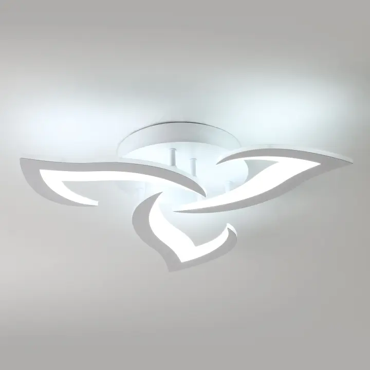 Goeco Lámpara de Techo Moderna y Eficiente en Energía Montada en Techo, Material de Hierro, Interruptor de Botón, Iluminación Interior Creativa, Estilo Nórdico - 1
