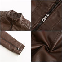 Chaqueta de cuero de imitación para mujer, abrigo de motociclista de moda, ropa de primavera y otoño - details 3