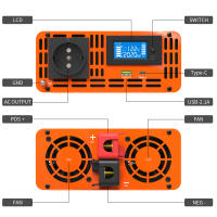 Convertidor de voltaje de onda sinusoidal pura de 2000W 4000W 12V 230V inversor Fuente de alimentación de emergencia al aire libre Viajes Caravana Conversión - details 3