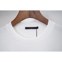 Camisetas Casuales de Verano para Hombres Algodón Puro, Cuello Redondo, Mangas Cortas, Nuevas Camisetas de Pareja con Estampados de Logotipo - details 8
