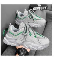 Zapatos De Deporte Para Hombre Moda Callejera Ligeros Y Cómodos Zapatillas De Gimnasio Con Cordones Blanco Plataforma Entrenadores - details 12