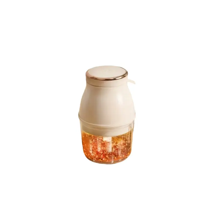 Picadora de Alimentos Eléctrica Portátil Mini Machacador de Ajo Utensilio de Cocina con Control Táctil Picadora de Verduras y Carne de 45 W Certificado CE - 1