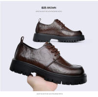 Nueva plataforma de moda, zapatos casuales, zapatos de cuero de punta grande para hombres de negocios británicos, cuero genuino - details 29