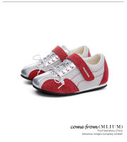Aumento de altura interior zapatos Forrest Gump de cuero de 3 cm nuevas zapatillas planas de Velcro zapatos versátiles - details 8