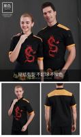 Monos de Chef para hombre y mujer, ropa de trabajo de cocina transpirable, manga corta, servicio de comida para barbacoa, uniforme de talla grande H2070 - details 3