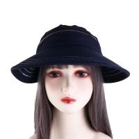 Sombrero con visera plegable de Color sólido con lazo, tapa vacía para mujer, gorra de ciclismo para mujer, sombrero de pescador, sombrero para el sol extraíble, sombrero de cubo - details 21