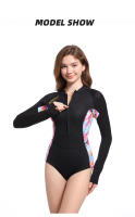 Bikini de neopreno de 1,5 MM/3MM para mujer, traje de buceo y medias de manga larga, traje de buceo a prueba de Sol para surf y esnórquel - details 7