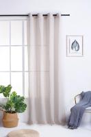 Cortinas de lino poliéster con diseño de rayas vertil 150x260cm. Decoración del hogar y la oficina. - details 0