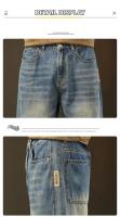 Jeans de Algodón Cálido y Grueso Pantalones Largos y Sueltos de Terciopelo Coreano - details 16