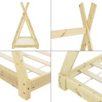 Cama para niños pequeños Cama Infantil 160 x 80cm Estructura Tipi de Madera Pino Color Pino Natural - details 6