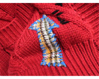 Cárdigan de punto cálido para mujer, chaqueta bordada con bolsillos, abrigo holgado, otoño e invierno, 2023 - details 23