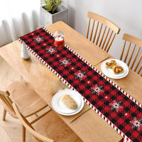 Mantel de Copo de Nieve Rectangular de Poliéster Ideal para Cena de Año Nuevo Decoración del Hogar - details 11