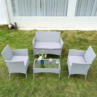 Juego de Muebles de jardín de ratán, 4 Piezas, Muebles de Mimbre para Patio, 2 sillones, 1 sofá de Dos Lugares y 1 Mesa - details 5