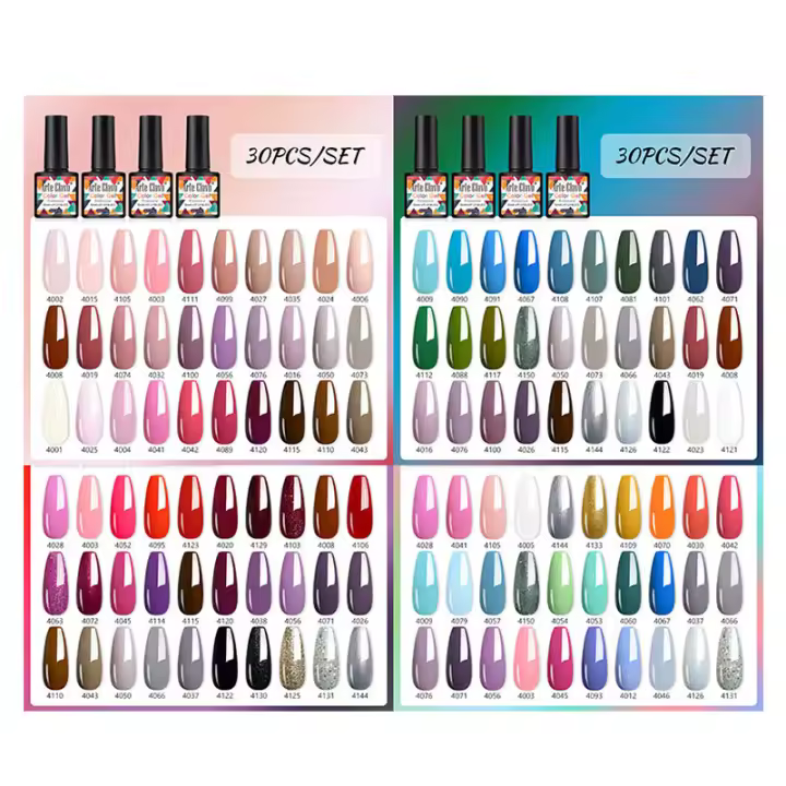 Arte Clavo-esmalte de uñas semipermanente, barniz para uñas de Gel UV artísticas, capa Base, 30 piezas - 1