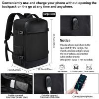 Mochila de Viaje Ryanair Impermeable con Cargador USB Tamaño 40x20x25 Equipaje de Mano 45x36x20 - details 4