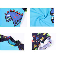 Bañadores de manga corta para niños, ropa de baño de secado rápido, transpirable, con estampado de dibujos animados, 3 piezas - details 5