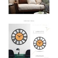 Reloj de Pared de Números Romanos Nórdicos de 3D Silencioso, Preciso, Decoración de Sala de Estar - details 1