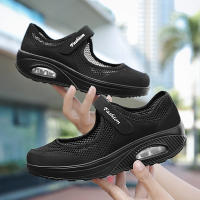 Mocasines de plataforma para mujer, zapatillas cómodas sin cordones, zapatos ligeros para caminar, gris, trabajo, mecedoras largas horas - details 12