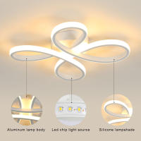 Lámpara de Techo LED Floral de Aluminio Goeco 30W, 3375LM, Iluminación Interior Moderna, Blanco, 30x30x7cm - details 2