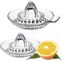 Exprimidor de limón transparente de vidrio duradero, exprimidor Manual de naranja, suministros de barra, herramienta de fruta - details 5