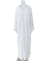 Parc Fee-vestidos informales holgados blancos para mujer, vestidos elegantes de manga larga o con cuello en U, vestido liso sencillo de talla grande para mujer 2025 - details 2