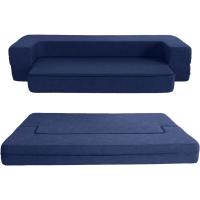 70 x 190 cm Sillón Cama Plegable, Sofá Cama Plegable con Espuma de Memoria y Almohada, Colchón de Suelo para Yoga, Oficina, Salón, Futon Sofá Cama Portada Lavable Unos, Gris Claro - details 3