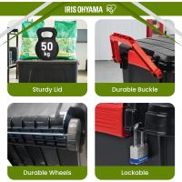 Caja de almacenamiento de plástico grande Caja de garaje de 60 l Lote de 3 SIA-60 Negro Apilable - details 15