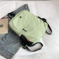 Mochila deportiva de nailon pequeña y sencilla, bolso de hombro de Color sólido de estilo coreano, bolso de mano, mochila Retro para niñas - details 24