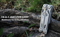 Herramientas de supervivencia esenciales multiherramienta 18 en 1 y alicates multiherramientas, kit de herramientas versátil para acampar, regalo para hombres, kit de herramientas versátil definitivo para bricolaje, al aire libre - details 1