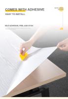 Pegatina de Renovación de Muebles Blanco Puro Autoadhesiva, Impermeable, Decoración de Madera para Escritorio Armario Puerta - details 4