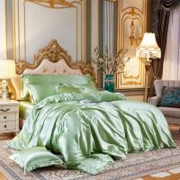 Juego de Ropa de Cama de Color Sólido con Funda de Edredón de Seda de Morera Cubierta de Cama y Funda de Almohada de Lujo en Seda de Satén Tamaño King Queen Double Twin - details 9