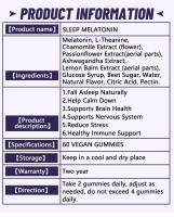Melatonina para dormir GOMAS gomitas para dormir mezcla de frutos rojos - details 7