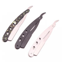 Cuchillo de Afeitar Plegable 1Pcs Herramientas de Barbero Acero Inoxidable Antiguo Negro Mueble de Afeitado Dropshipping - details 0