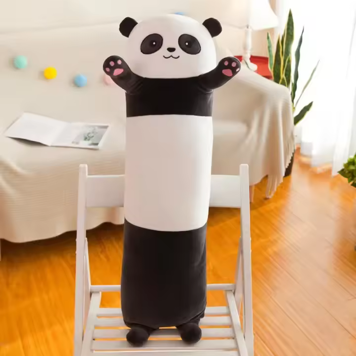 Almohada de panda gigante para niñas, muñeco de juguete de felpa, patas largas de clip para dormir, muñeca de tela, regalo de cumpleaños para niños, cojín para silla - 1