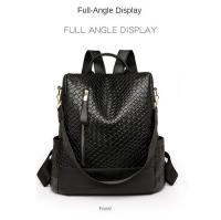 Mochilas de patrón tejidas de cuero suave para bolsos de moda para mujeres y mochilas de gran capacidad para mujeres - details 31