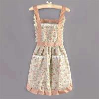 Lindo vestido de sirvienta japonesa con cintura cocina hogar restaurante ropa de trabajo para mujeres monos de café delantal - details 5